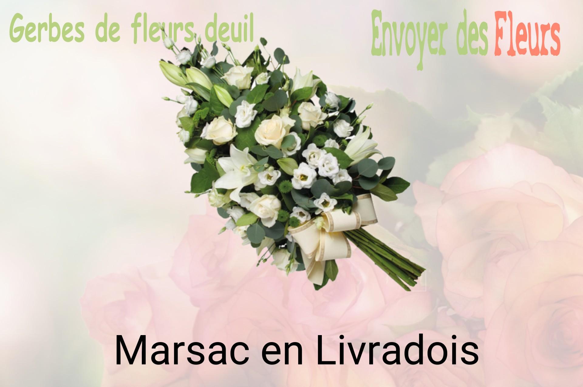 Gerbe de fleurs de deuil livrée à Marsac-en-Livradois